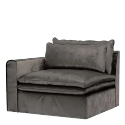 Continental Corner Left, velvet, grimaldi grey