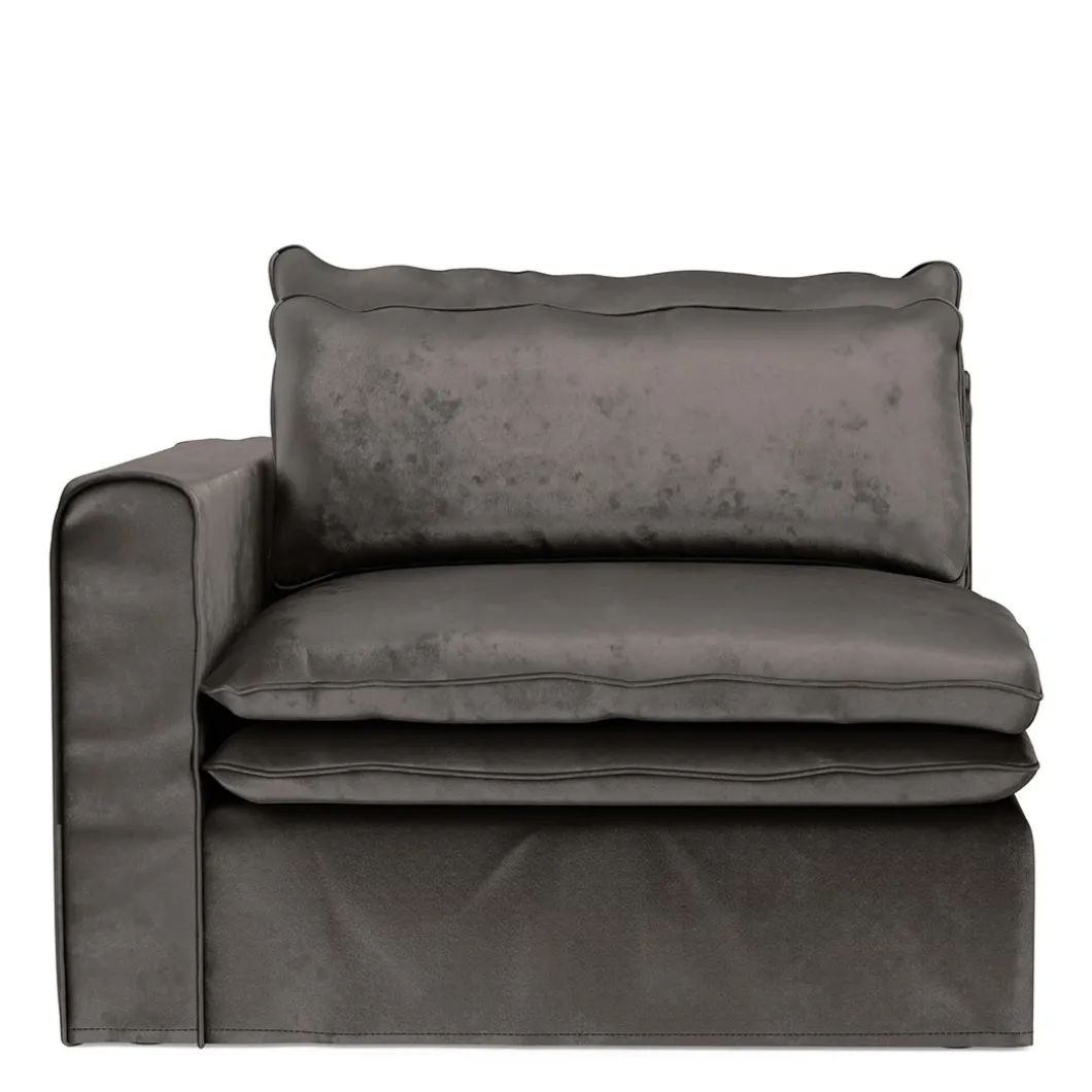 Continental Corner Left, velvet, grimaldi grey