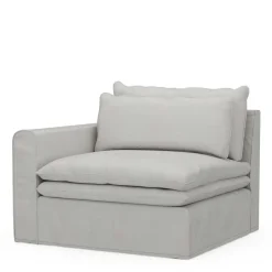 Continental Corner Left, washed cotton, ash grey