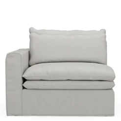 Continental Corner Left, washed cotton, ash grey