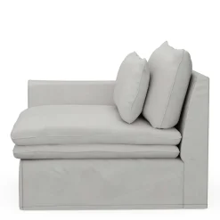 Continental Corner Left, washed cotton, ash grey