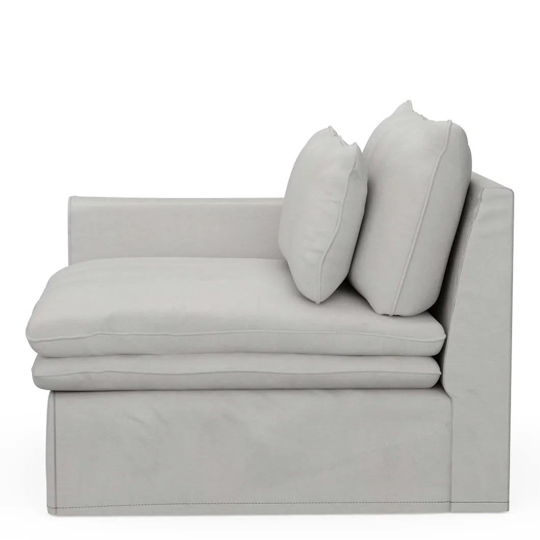 Continental Corner Left, washed cotton, ash grey