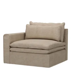 Continental Corner Left, washed cotton, natural