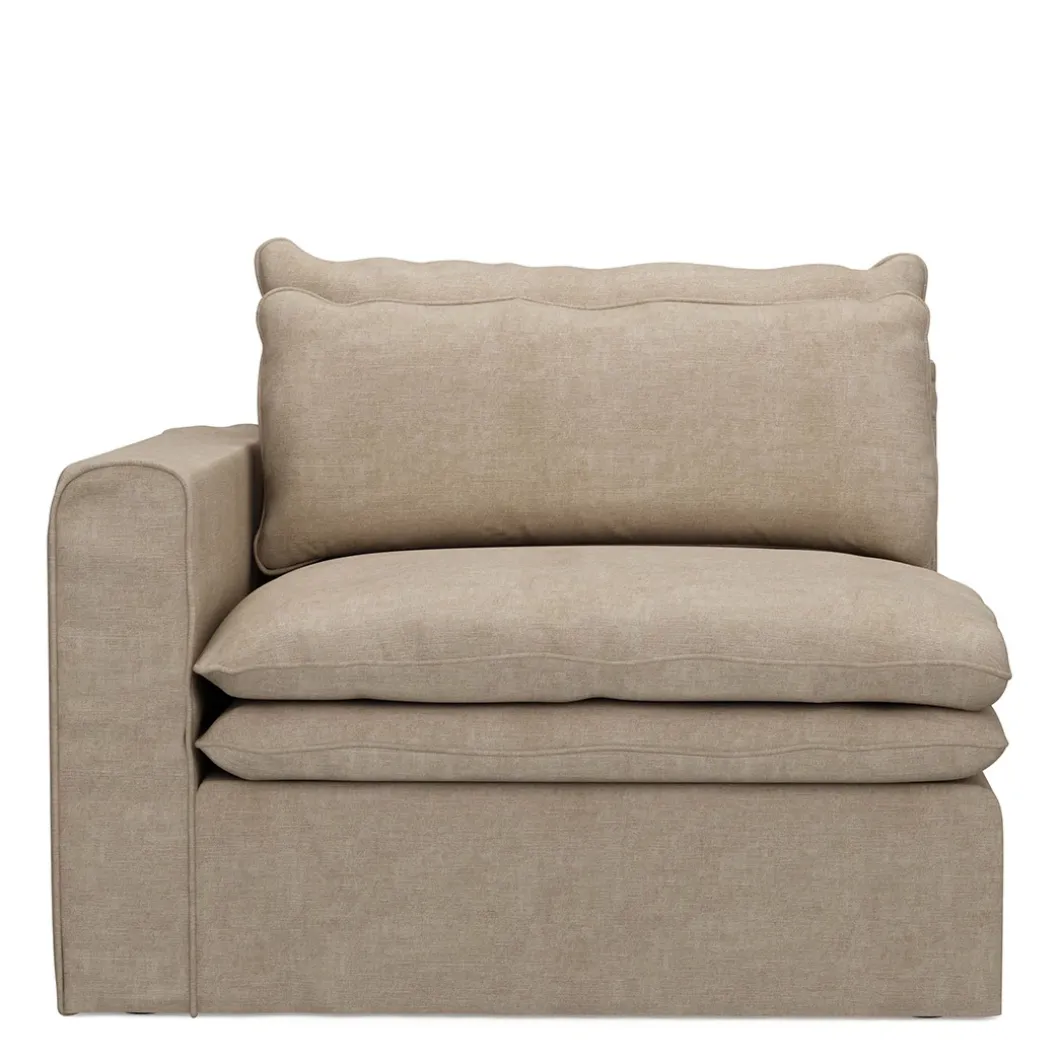 Continental Corner Left, washed cotton, natural