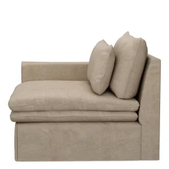 Continental Corner Left, washed cotton, natural