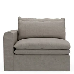 Continental Corner Left, washed cotton, stone