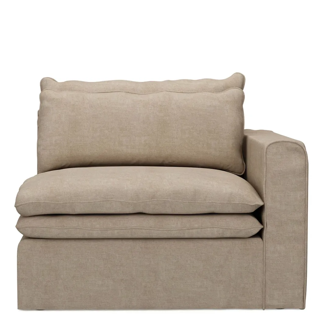 Continental Corner Right, washed cotton, natural