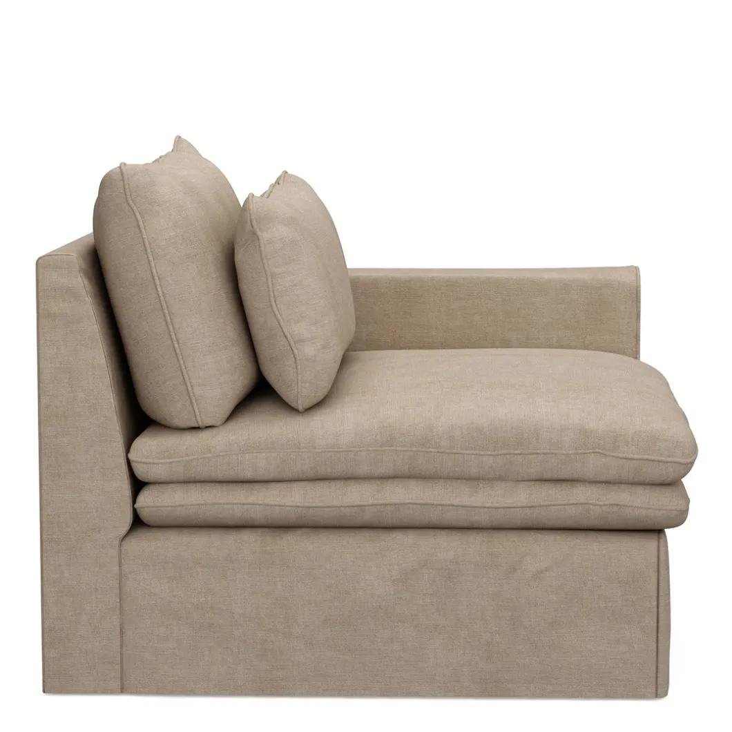 Continental Corner Right, washed cotton, natural