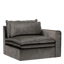 Continental Corner Right, velvet, grimaldi grey