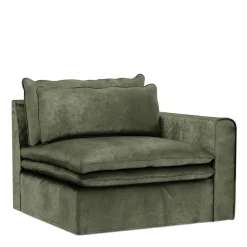 Continental Corner Right, velvet, ivy