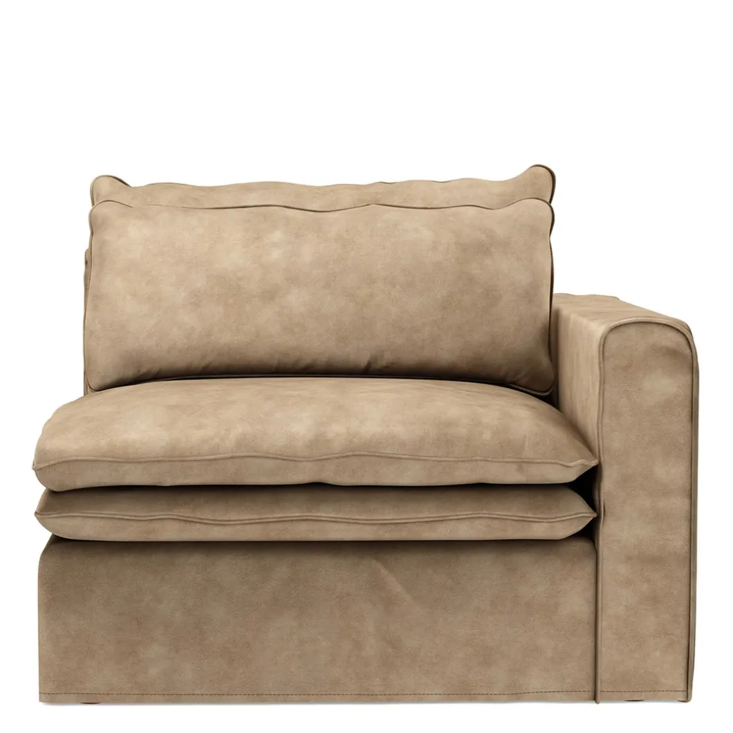 Continental Corner Right, velvet I, golden beige