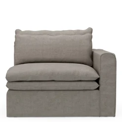 Continental Corner Right, washed cotton, stone