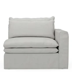 Continental Corner Right, washed cotton, ash grey