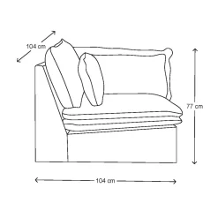 Continental Corner, velvet, chocolate