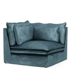 Continental Corner, velvet, petrol