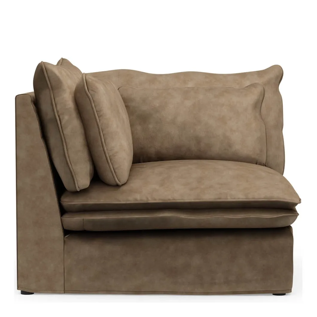 Continental Corner, velvet, golden beige