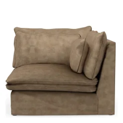 Continental Corner, velvet, golden beige