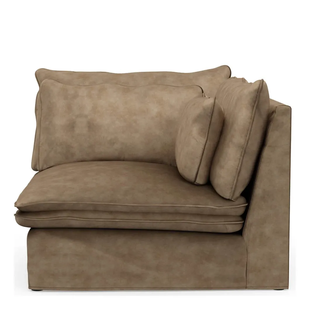 Continental Corner, velvet, golden beige