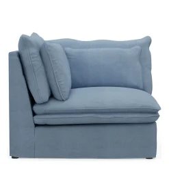 Continental Corner, washed cotton, ice blue