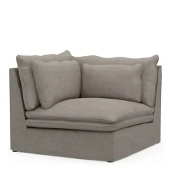 Continental Corner, washed cotton, stone