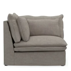 Continental Corner, washed cotton, stone