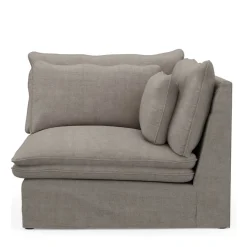 Continental Corner, washed cotton, stone