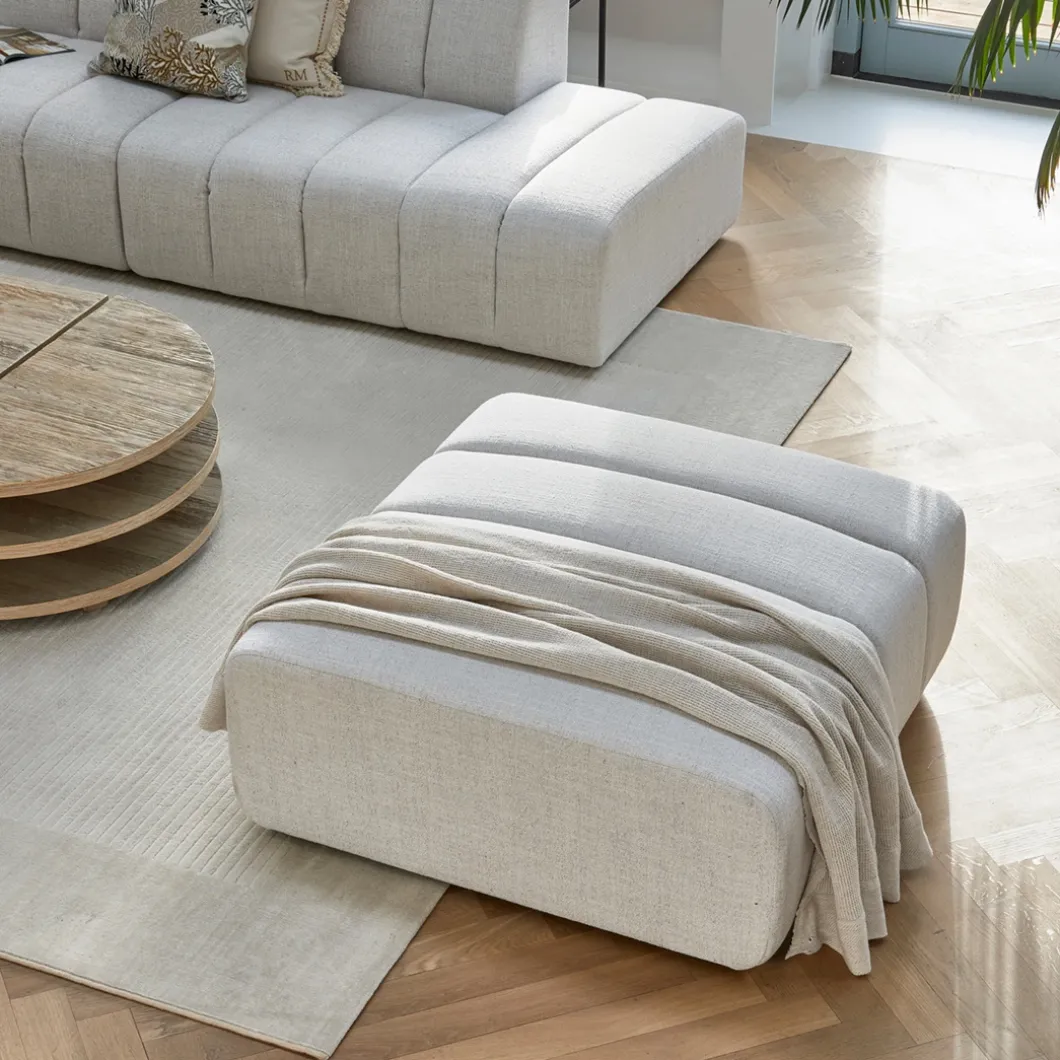 Dazzle Footstool Antique White