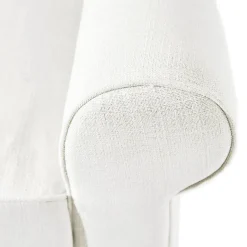 Delano Wing Chair, mouliné linen, pristine white