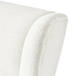 Delano Wing Chair, mouliné linen, pristine white