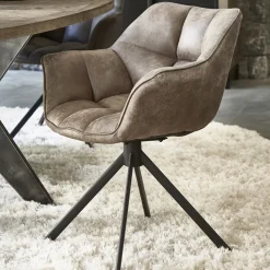 Draaibare Eetkamerstoel Carnaby, Coffee, Pellini