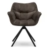 Draaibare Eetkamerstoel Carnaby, Anthracite, Velvet