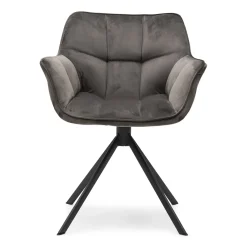 Draaibare Eetkamerstoel Carnaby, Anthracite, Velvet