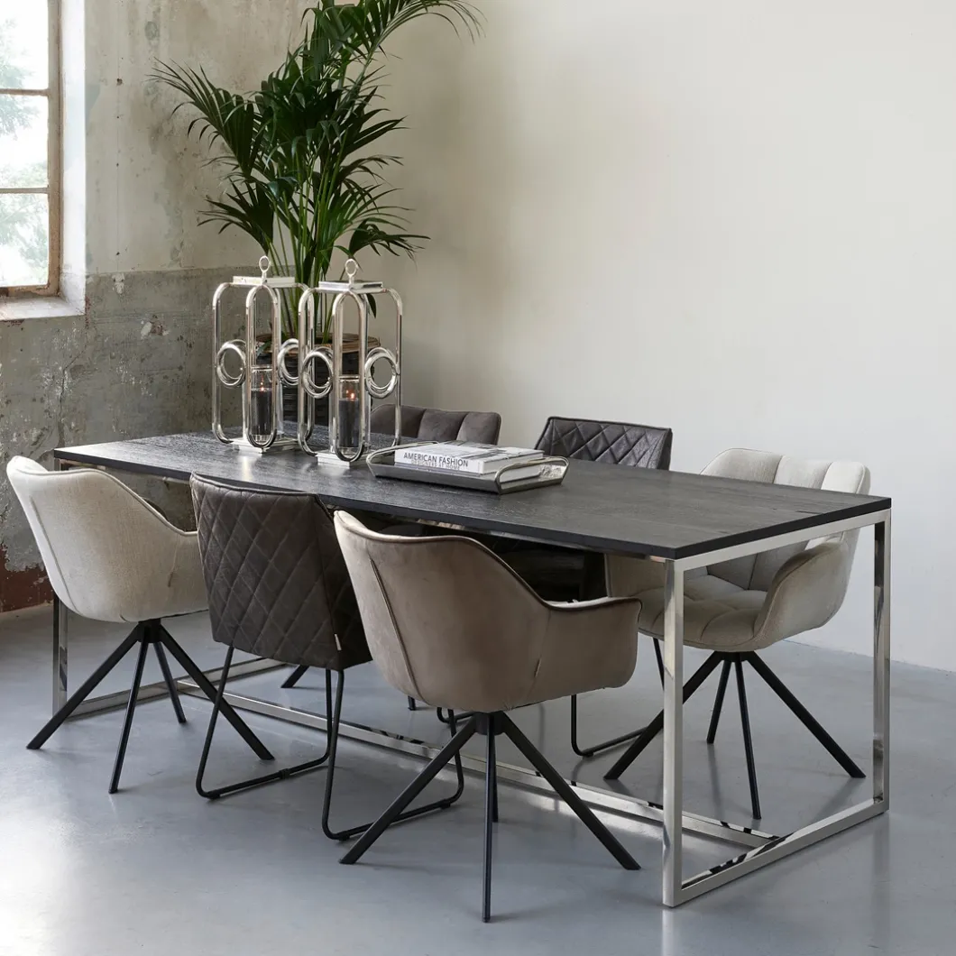 Draaibare Eetkamerstoel Carnaby, Anthracite, Velvet