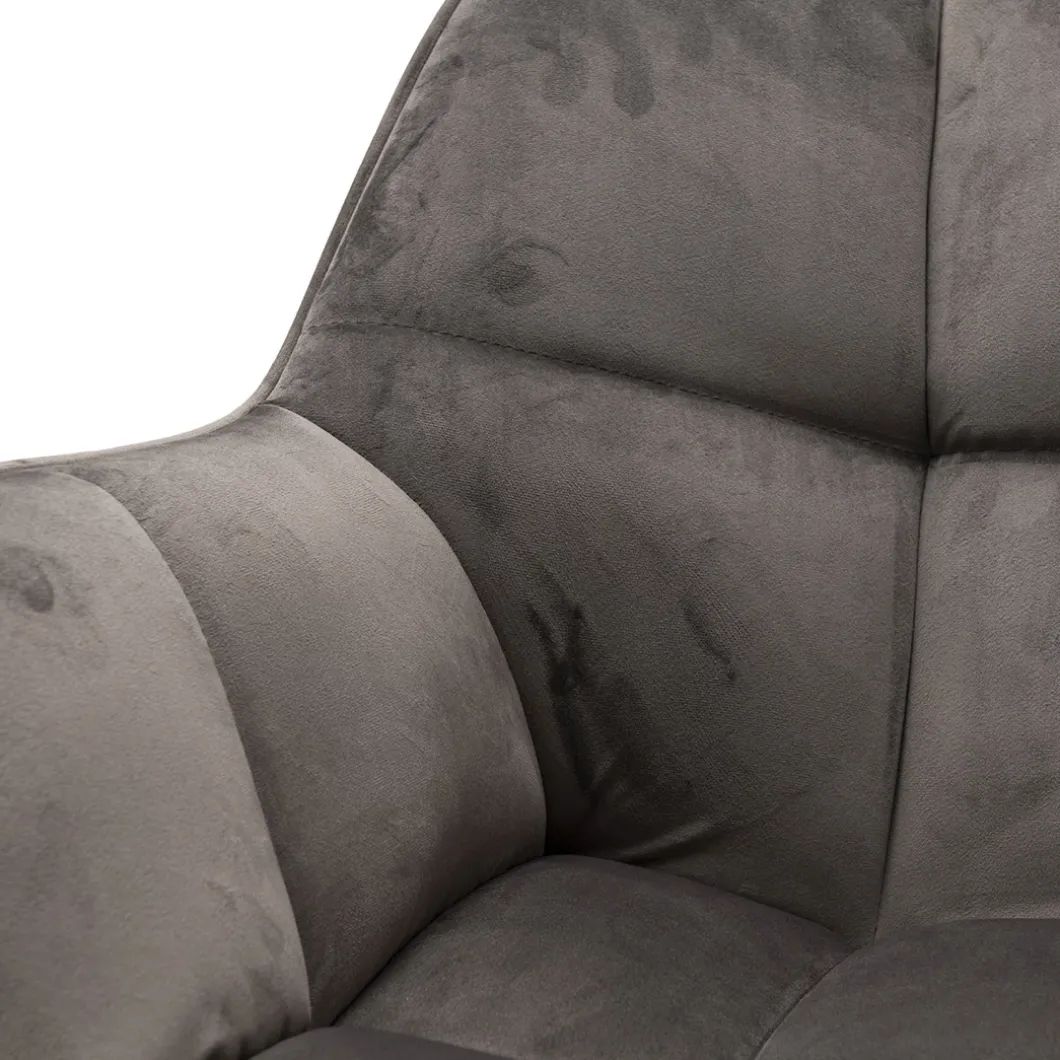 Draaibare Eetkamerstoel Carnaby, Anthracite, Velvet