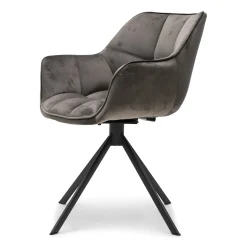 Draaibare Eetkamerstoel Carnaby, Anthracite, Velvet