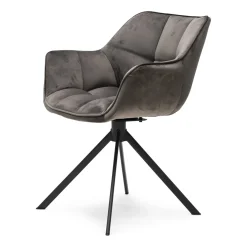 Draaibare Eetkamerstoel Carnaby, Anthracite, Velvet