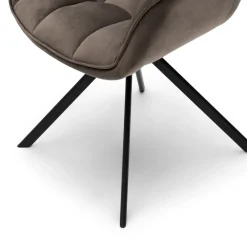 Draaibare Eetkamerstoel Carnaby, Anthracite, Velvet