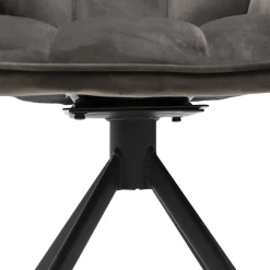 Draaibare Eetkamerstoel Carnaby, Anthracite, Velvet