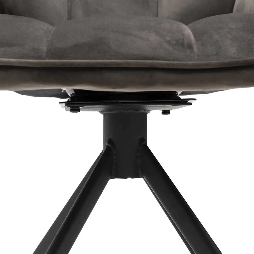 Draaibare Eetkamerstoel Carnaby, Anthracite, Velvet