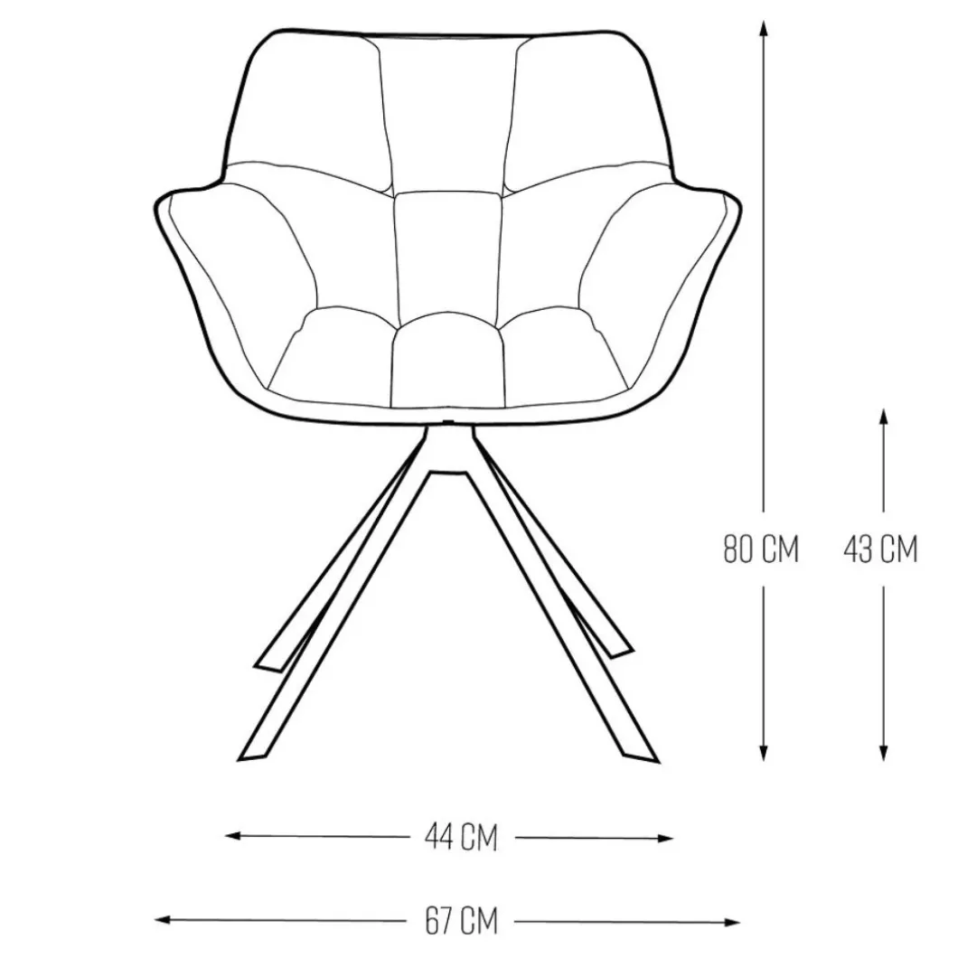 Draaibare Eetkamerstoel Carnaby, Fabulous Flax, Mouliné Linen