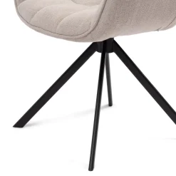 Draaibare Eetkamerstoel Carnaby, Fabulous Flax, Mouliné Linen