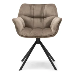 Draaibare Eetkamerstoel Carnaby, Golden Mink, Velvet