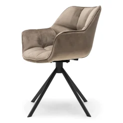 Draaibare Eetkamerstoel Carnaby, Golden Mink, Velvet