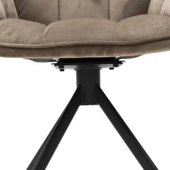 Draaibare Eetkamerstoel Carnaby, Golden Mink, Velvet