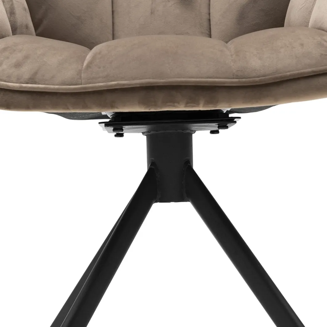 Draaibare Eetkamerstoel Carnaby, Golden Mink, Velvet