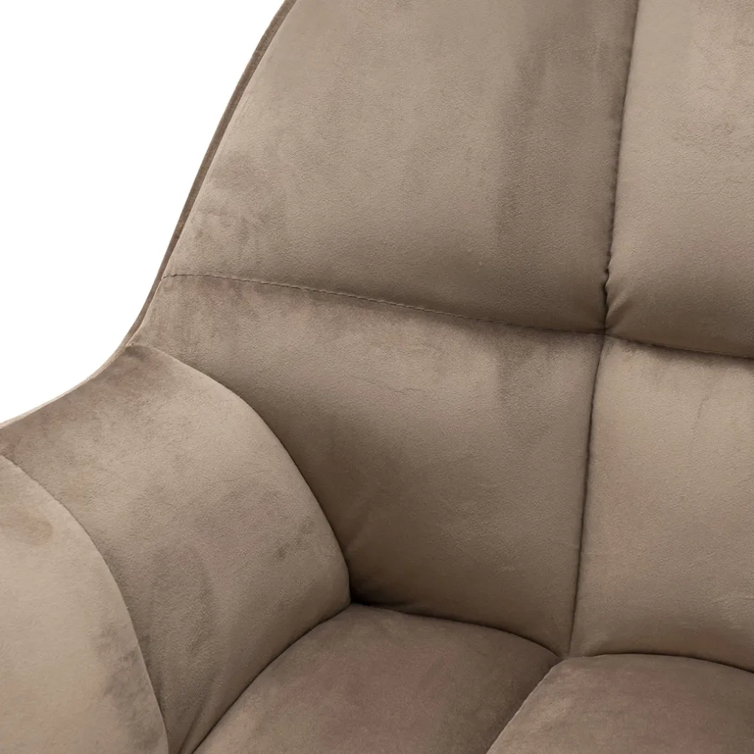 Draaibare Eetkamerstoel Carnaby, Golden Mink, Velvet