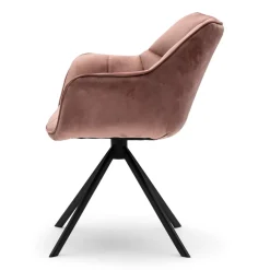 Draaibare Eetkamerstoel Carnaby, Rose Stain, Velvet