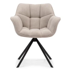 Draaibare Eetkamerstoel Carnaby, Fabulous Flax, Mouliné Linen