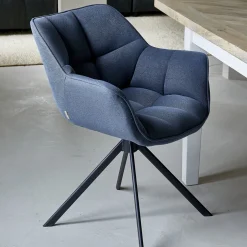 Draaibare Eetkamerstoel Carnaby, Sea Blue