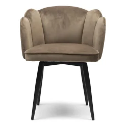 Draaibare Eetkamerstoel Dauphine, Golden Mink, Velvet